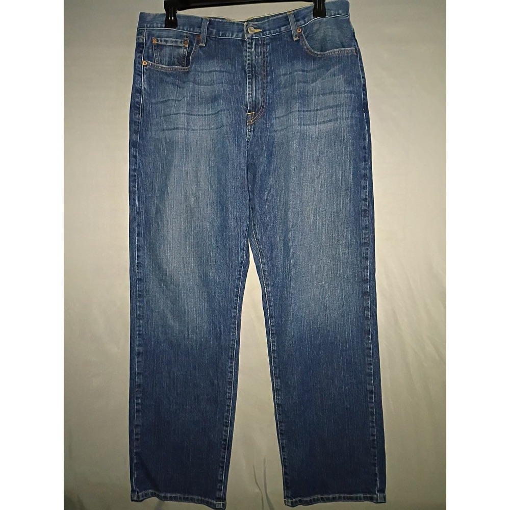 Lucky Brand Dungarees Jeans Mens 36x33 Blue Relaxed Boot Cut Western Ranchwear
